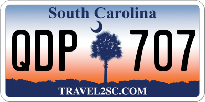 SC license plate QDP707