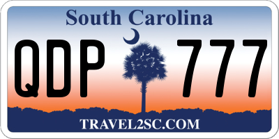 SC license plate QDP777