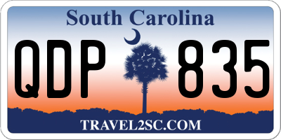 SC license plate QDP835