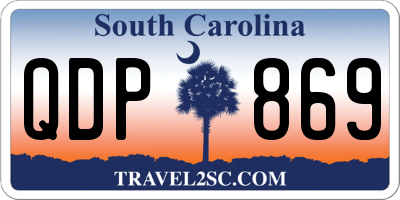 SC license plate QDP869
