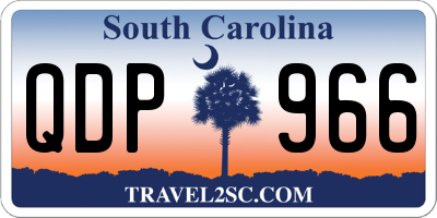 SC license plate QDP966
