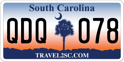 SC license plate QDQ078