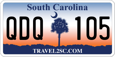 SC license plate QDQ105