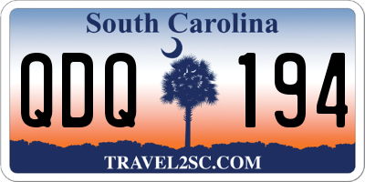 SC license plate QDQ194