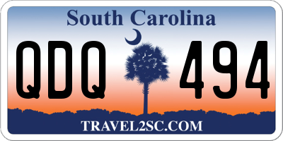 SC license plate QDQ494