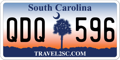 SC license plate QDQ596