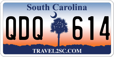 SC license plate QDQ614