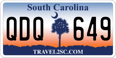 SC license plate QDQ649