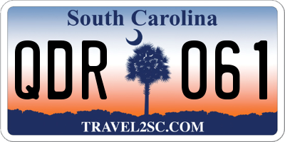 SC license plate QDR061