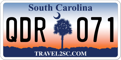 SC license plate QDR071