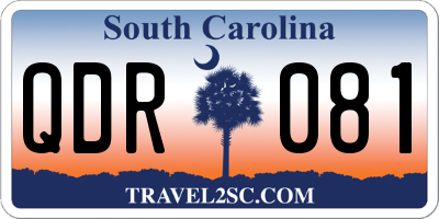 SC license plate QDR081