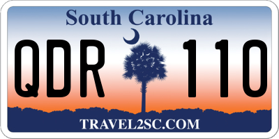 SC license plate QDR110