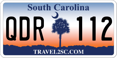 SC license plate QDR112