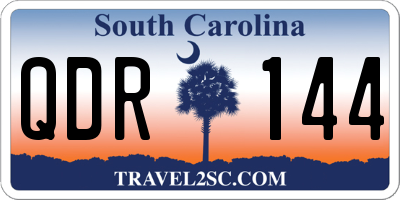 SC license plate QDR144