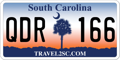 SC license plate QDR166