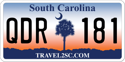 SC license plate QDR181