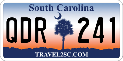 SC license plate QDR241