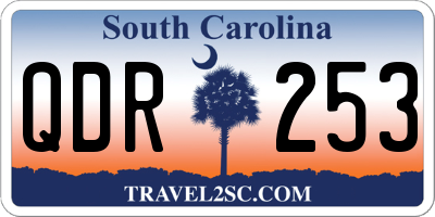 SC license plate QDR253