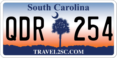 SC license plate QDR254