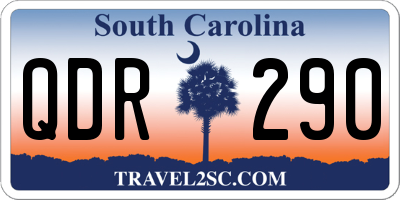 SC license plate QDR290