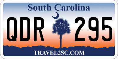 SC license plate QDR295