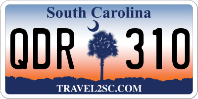 SC license plate QDR310