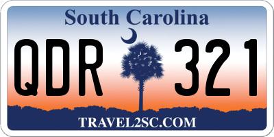 SC license plate QDR321