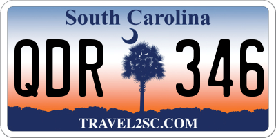 SC license plate QDR346