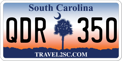 SC license plate QDR350