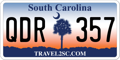 SC license plate QDR357