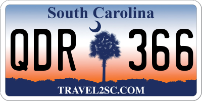SC license plate QDR366