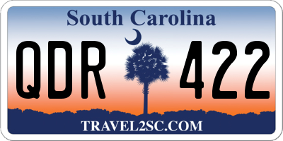 SC license plate QDR422