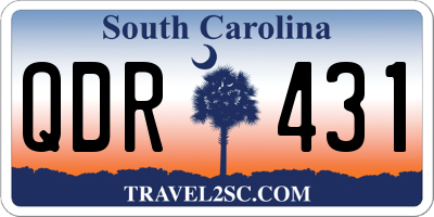 SC license plate QDR431