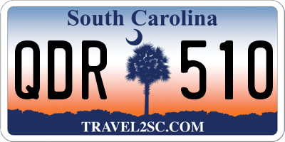 SC license plate QDR510