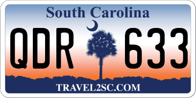 SC license plate QDR633