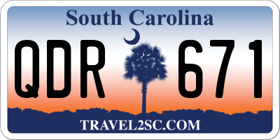 SC license plate QDR671