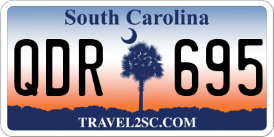 SC license plate QDR695