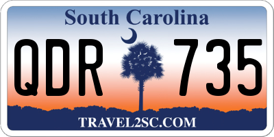 SC license plate QDR735