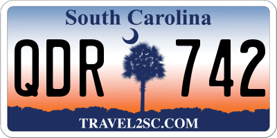 SC license plate QDR742