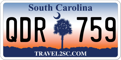 SC license plate QDR759