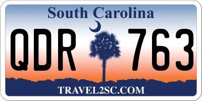 SC license plate QDR763