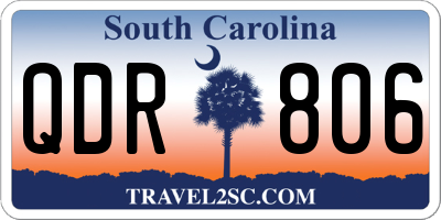SC license plate QDR806