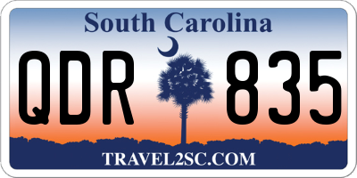 SC license plate QDR835