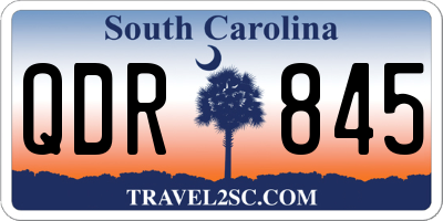 SC license plate QDR845