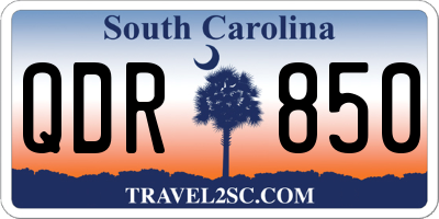 SC license plate QDR850