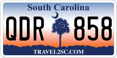 SC license plate QDR858