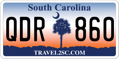 SC license plate QDR860