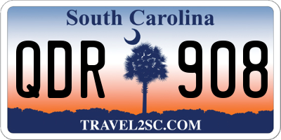 SC license plate QDR908
