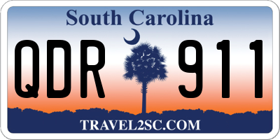 SC license plate QDR911