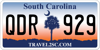 SC license plate QDR929